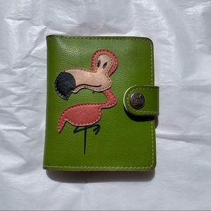 Y2K Paul Frank Flamingo Arthur Green Vinyl Wallet